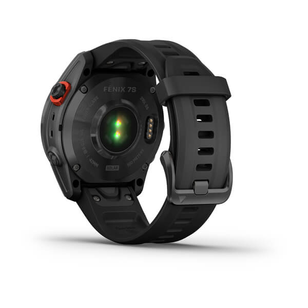 Garmin | Fenix 7S Multisport GPS Watch Slate Gray with Black Band (Small) - Solar Edition | 010-02539-12