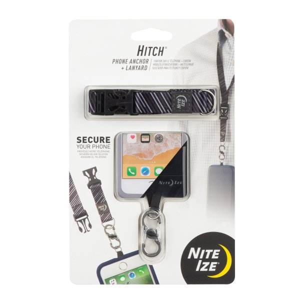 Nite Ize | Hitch Phone Anchor and Lanyard - Black | 15-10866