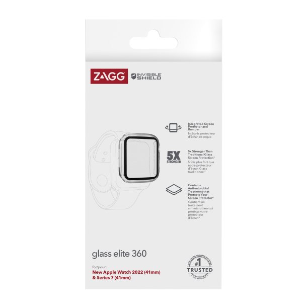 //// ZAGG | InvisibleShield Glass Elite 360 Screen Protector Apple Watch (41mm) | 15-10534