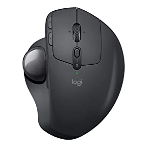 Logitech | MX ERGO Plus Wireless Trackball Mouse -Black | 910-005178