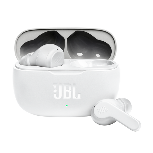 JBL | Vibe 200TWS In-Ear Sound Isolating Truly Wireless Headphones - White | JBLV200TWSWHTAM