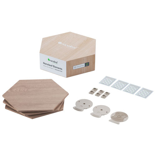 Nanoleaf | Elements - Wood Look Hexagons - Expansion Pack - 3 Panels | NL52-E-0001HB-3PK
