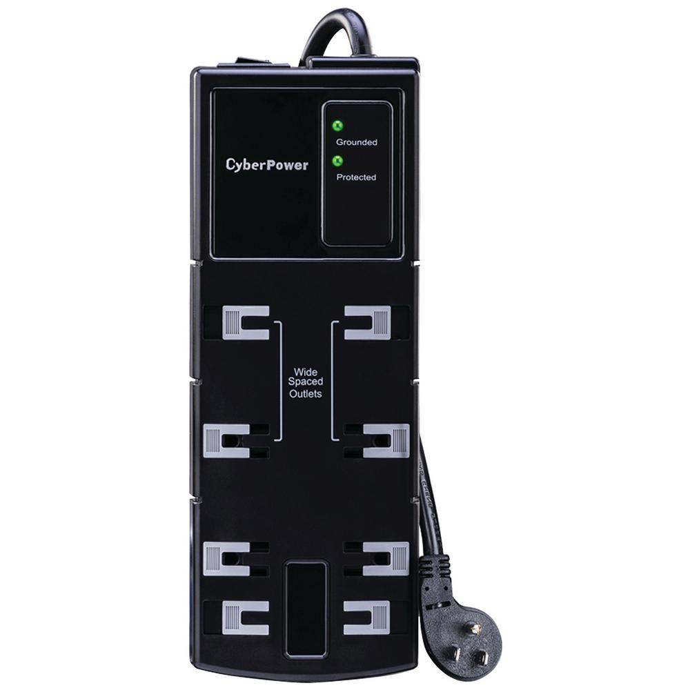 Cyberpower | 8-Outlet 6Ft 125V Essential Series Surge Protector Black ( Brown Box ) | CSB806