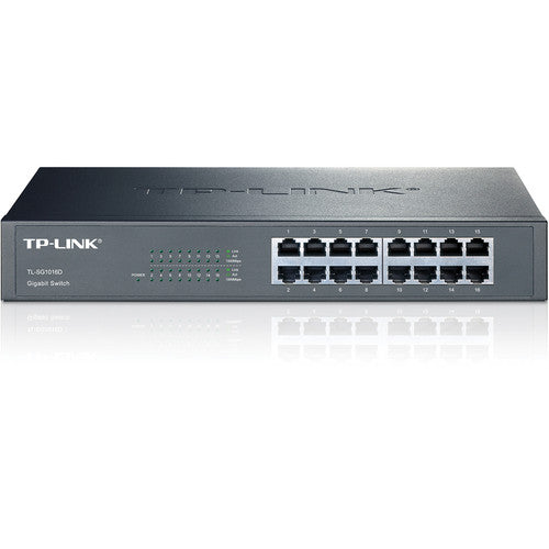 TP-Link | 16-Port Gigabit Unmanaged Desktop/Rackmount Switch | TL-SG1016D