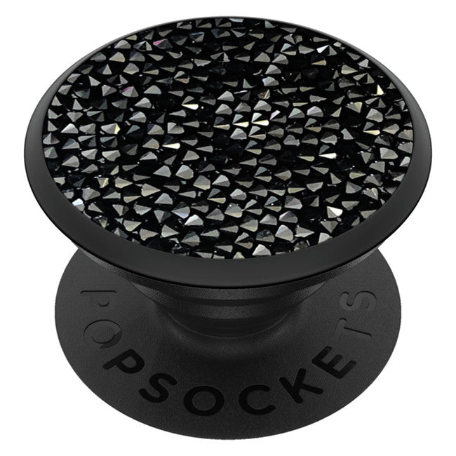 //// PopSockets | PopGrip (Complete Swappable PopGrip) Jet Black Crystal | 123-0054