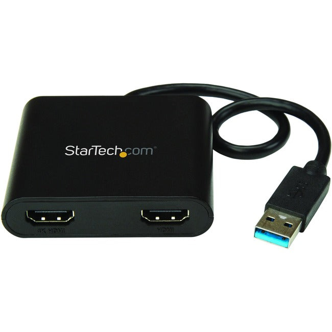 Startech | Adapter 4K USB-A 3.1 To Dual HDMI MST - Black | USB32HD2