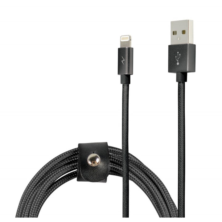 LOGiiX | USB-A to Lightning - Piston Connect Braid 1.5M / 5FT - Black | LGX-12393