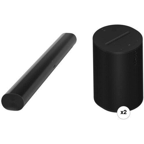 Sonos | Arc Sound Bar & 2 Era 100 Multi-Room Speakers - Black |