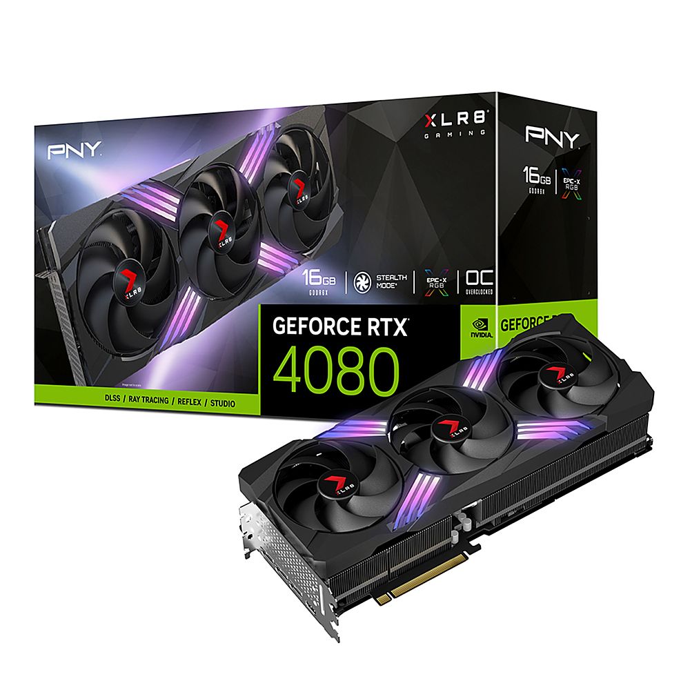 PNY | NVIDIA GeForce Gaming Video Card RTX 4080 16GB GDDR6X XLR8 | VCG408016TFXXPB1-O