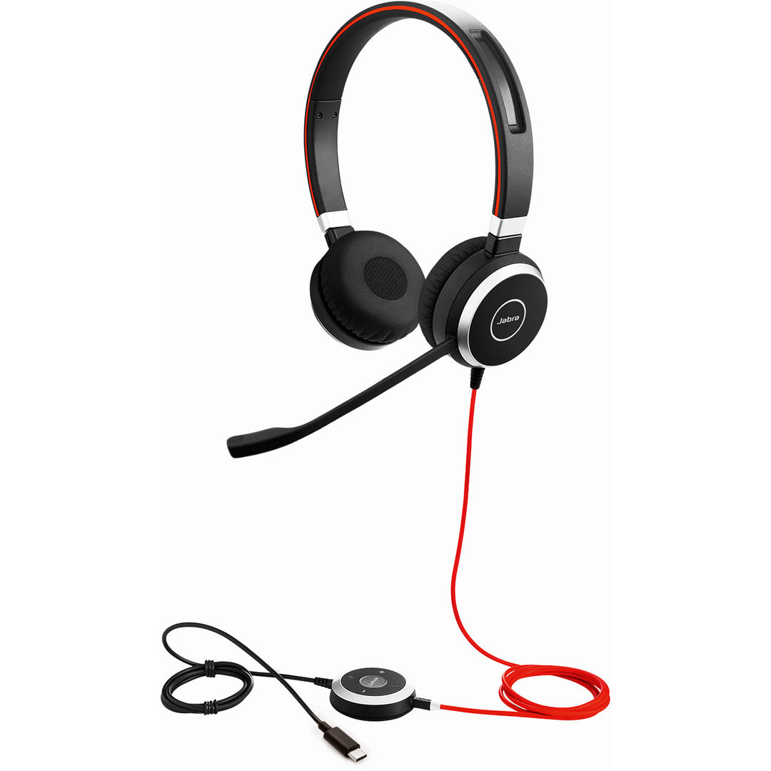 Jabra - Gn Us Jabra EVOLVE 40 MS Headset - Stereo - USB Type C - Wired - 32 Ohm - 150 Hz - 7 kHz - Over-the-head - Binaural - Supra-aural - Electret, Condenser, Uni-directional Microphone - Noise Canceling