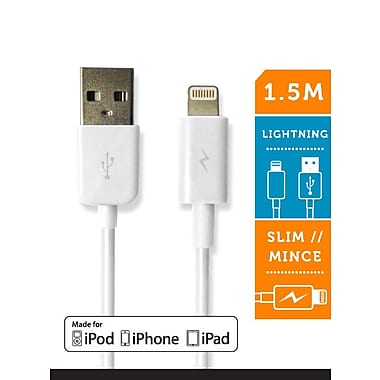 SO LOGiiX | USB-A - Lightning - Sync & Charge Jolt - 1.5M 5FT - White | LGX-10911