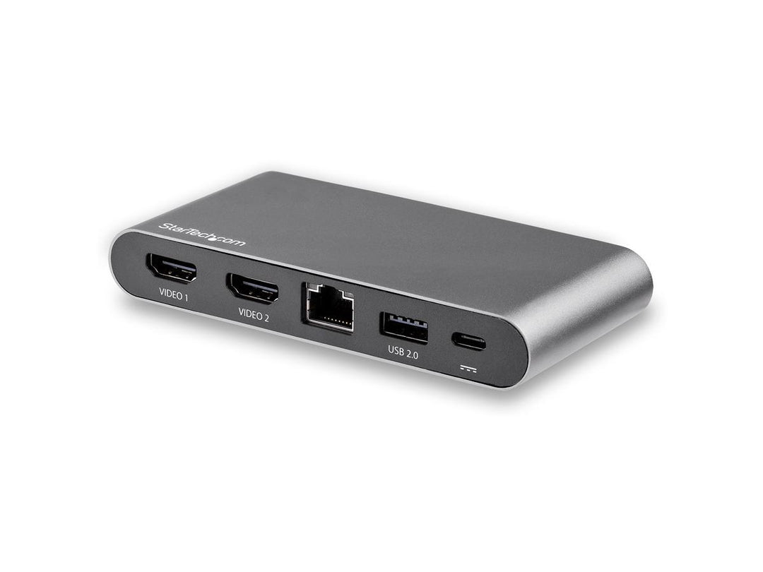 Startech | USB C Multiport Adapter Dock - HDMI X 2 4K 30hz, 100W Pd 3.0, 2 USB A Ports, Gbe, DP Alt-Mode Switch | DK30C2HAGPD