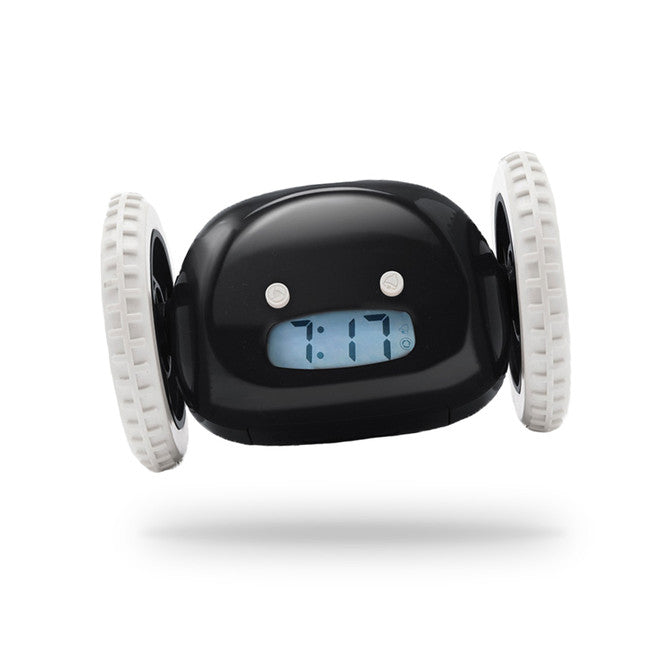 //// CLOCKY | Alarm Clock on Wheels for Heavy Sleepers Black 115-2149