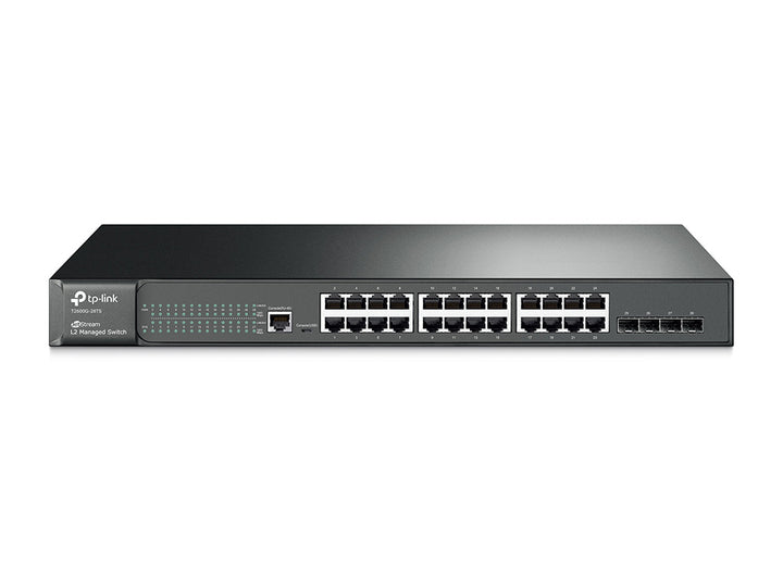 TP-Link | 24-Port JetStream Gigabit L2 Managed Switch with 4 SFP Slots | T2600G-28TS