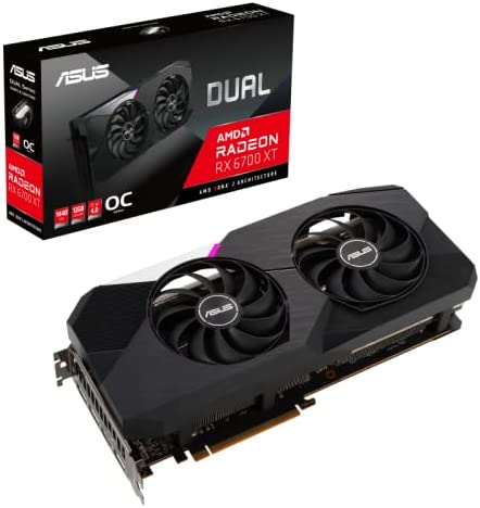 Asus  | Video Card Dual AMD Radeon RX 6700 XT OC Edition 12GB GDDR6 DUAL| RX6700XT-O12G
