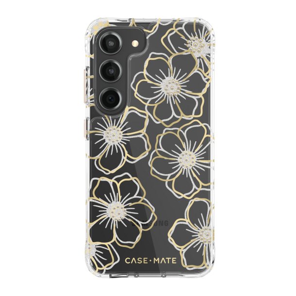 Case-Mate | Samsung Galaxy S23 5G - Floral Gems Case - Silver/Gold | 15-10942