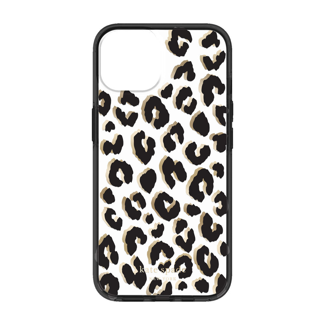 //// Kate Spade NY | Protective Hardshell Case iPhone 14/13 - City Leopard Black | KSIPH-222-CTLB