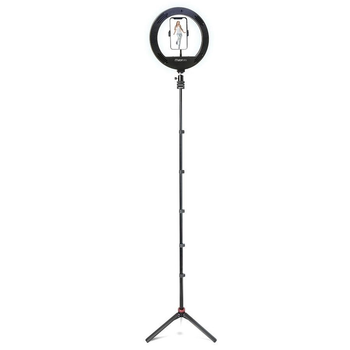 Mobifoto | 12" RGB LED Ring Light Vlogging Kit, New Pro Stand, Wireless Remote, Smartphone and Camera Mount MOBIRL12R2