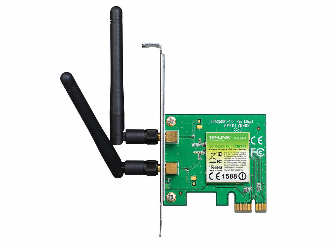 TP-Link | 300Mbps Wireless N PCI Express Adapter, QCOM, 2.4GHz TL-WN881ND