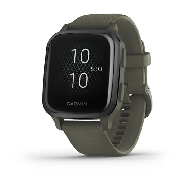 Garmin | Venu Sq GPS Music Smartwatch and Fitness Tracker with Incident Detection - Moss Green | 010-02426-03
