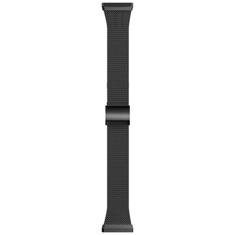 StrapsCo |  Fitbit Versa 3 - Stainless Steel Mesh Band - Black | V3.FB.M126.MB