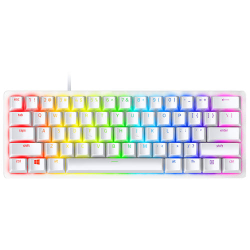 Razer | Huntsman Mini Gaming Keyboard RGB Backlit Linear - Mercury White | RZ03-03390400-R3M1