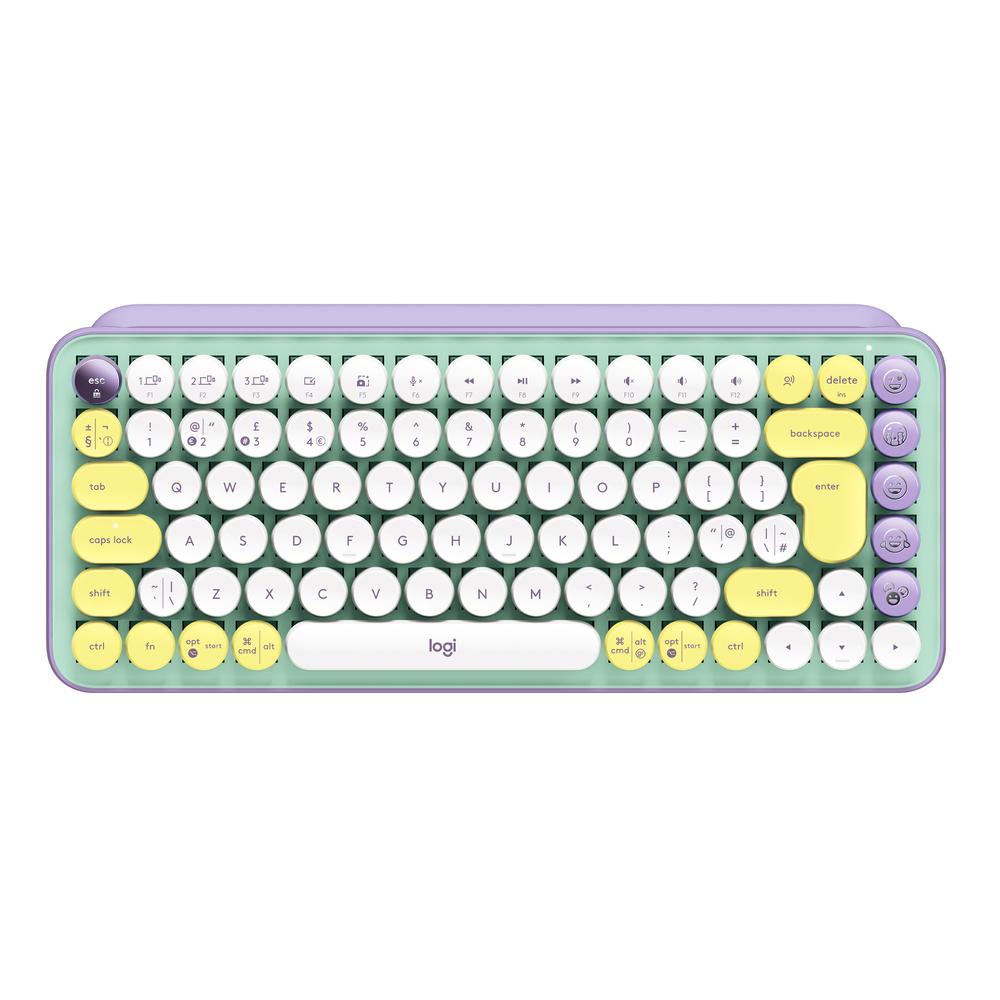 Logitech | POP Keys Wireless Mechanical Keyboard with Customizable Emoji Keys - Day Dream | 920-010708