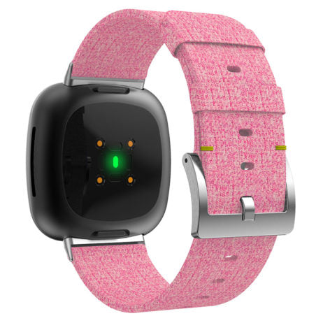 StrapsCo | Fitbit Versa 3 - Canvas Strap - Pink | V3.FB.NY14.13