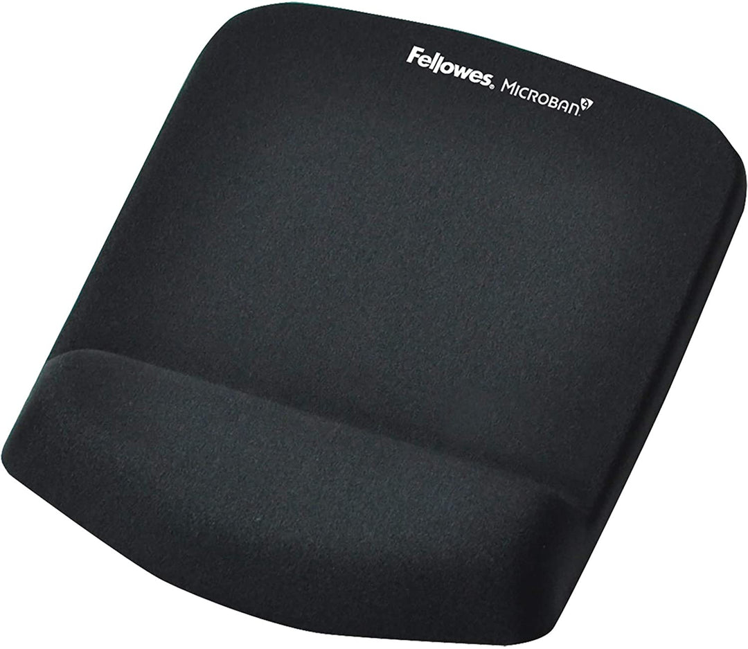 Fellowes | Plush Touch Mouse Pad with Wrist Pad  9" x 7" - Black | 9252002