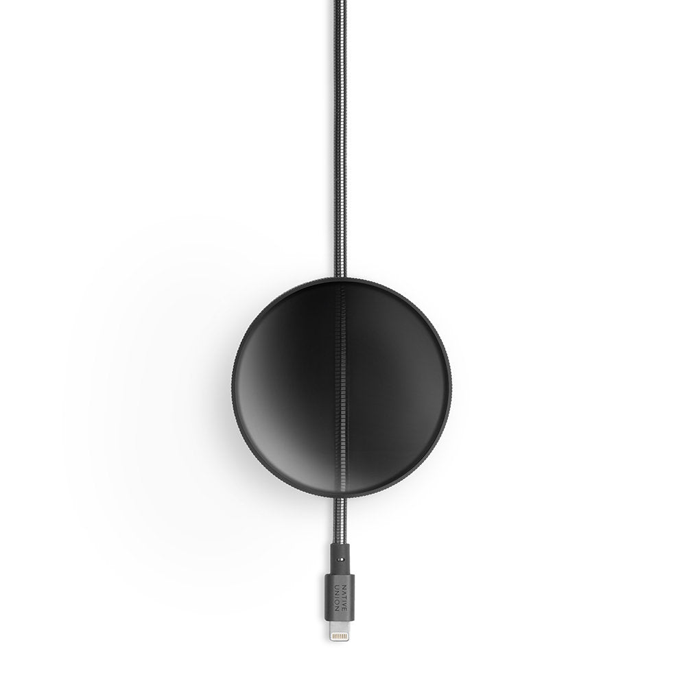 Native Union  | USB A to Lightning - Dome Stainless Steel Cable - 6FT | DOME-L-BLK-TD