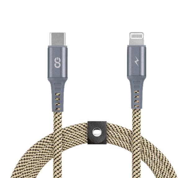LOGiiX | Piston Connect Braid - USB-C to Lightning 1.5M / 5FT - Starlight | LGX-13515