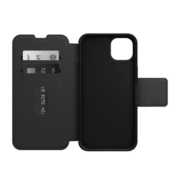 //// Otterbox | Strada Leather Folio Case for iPhone 14 Plus - Black | 15-10232