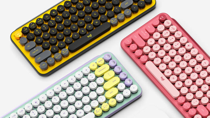 Logitech | POP Keys Wireless Mechanical Keyboard with Customizable Emoji Keys - Heartbreaker - Rose | 920-010709 PROMO ENDS NED