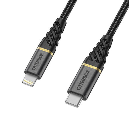 //// Otterbox | USB-C to Lightning - Charge/Sync Premium Cable 6ft - Black | 107-1589