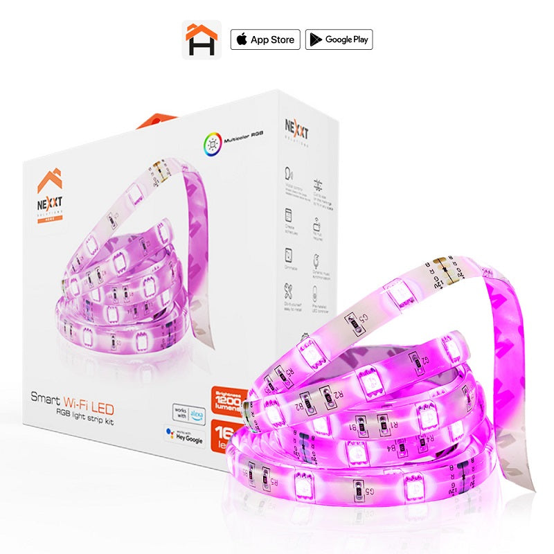 Nexxt | Smart Home Wifi LED Strip Starter Kit 16.4' NHB-S611