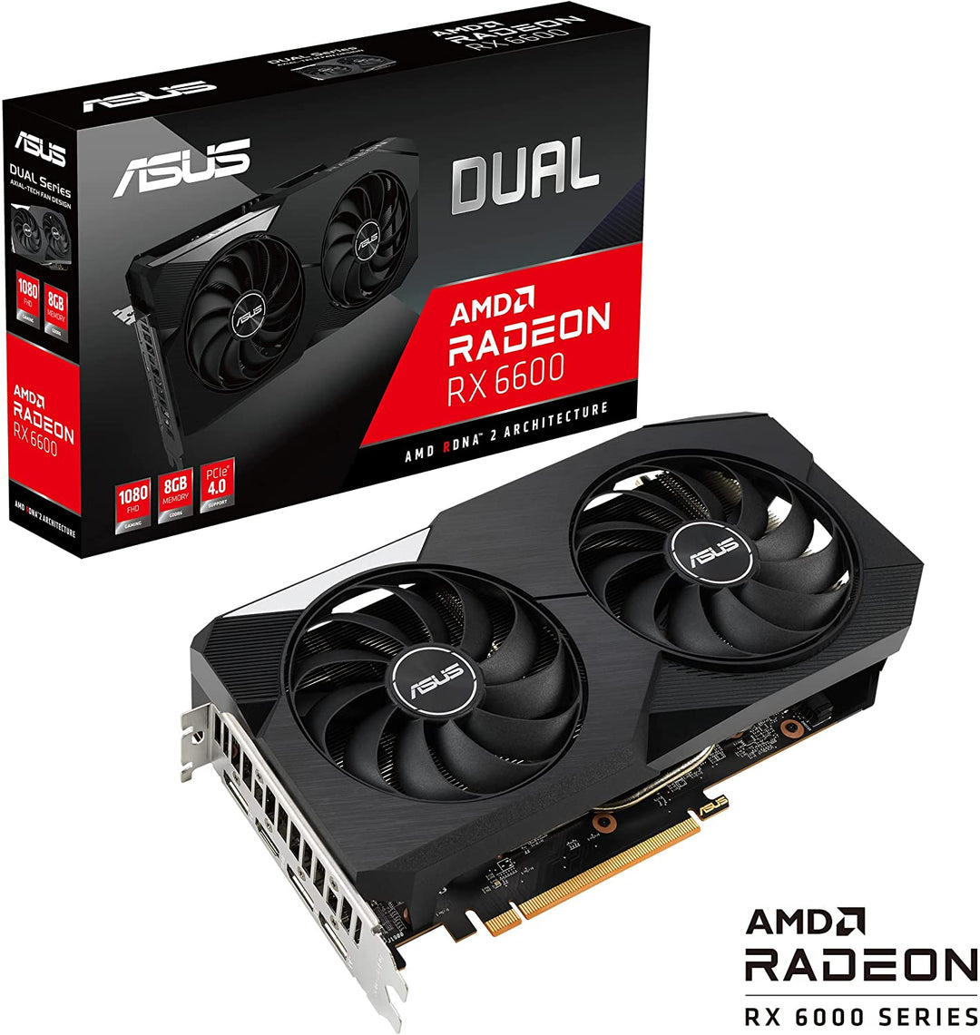 Asus  | Video Card Dual AMD Radeon RX 6600 8GB GDDR6 PCI Express 4.0 | DUAL-RX6600-8G