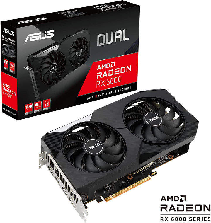 Asus  | Video Card Dual AMD Radeon RX 6600 8GB GDDR6 PCI Express 4.0 | DUAL-RX6600-8G