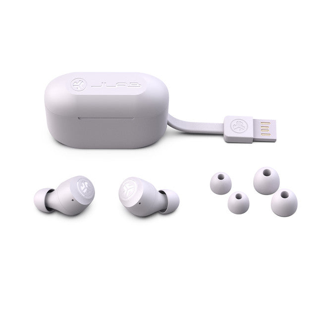 JLab | Go Air Pop True Wireless Headphones Lilac White | 105-1688  | PROMO ENDS DEC. 26 | REG. PRICE $39.99