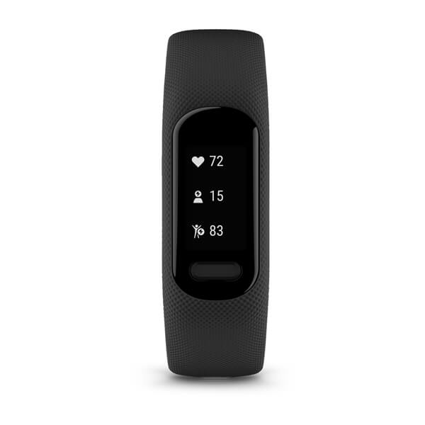 Garmin | Vivosmart 5 Fitness Tracker Black Case - Large Silicone Band - Black | 010-02645-04