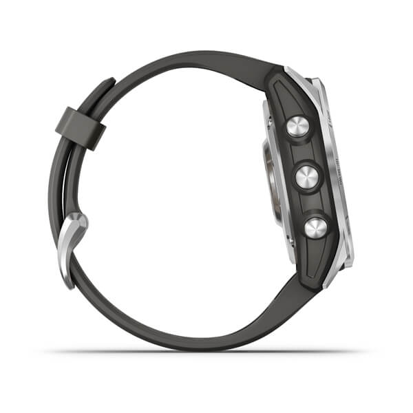 Garmin | Fenix 7S 42mm Smartwatch with Heart Rate Monitor - Silver/Graphite/Metal Back | 010-02539-00