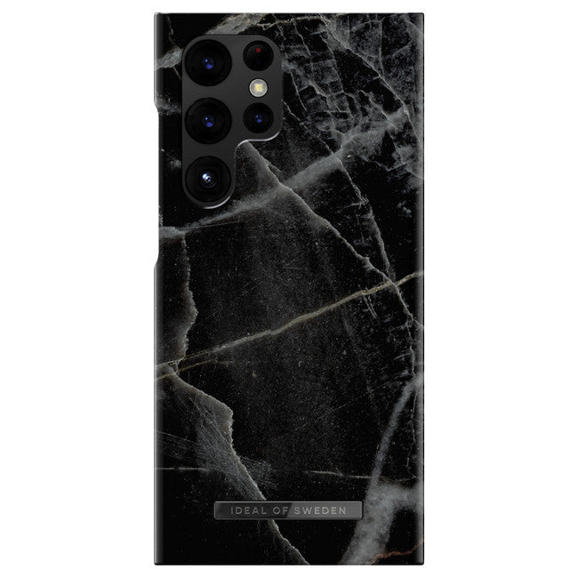 Ideal of Sweden | Samsung Galaxy S23 Ultra Fashion Case - Black Thunder Marble | 120-6797