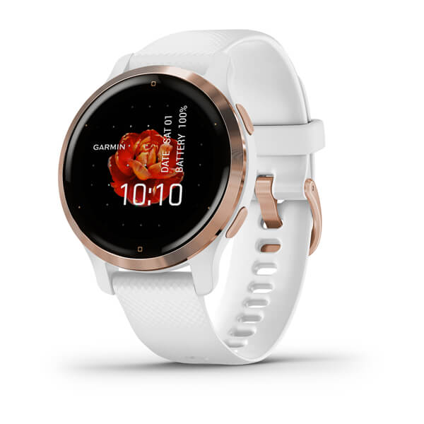 Garmin | Venu 2S GPS Smartwatch - White/Rose Gold | 010-02429-03