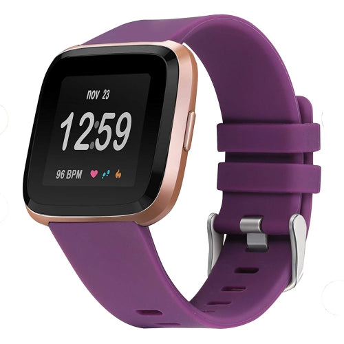 StrapsCo | Fitbit Versa - Quick Release Rubber Strap - Purple - Large | FB.R31.18.L