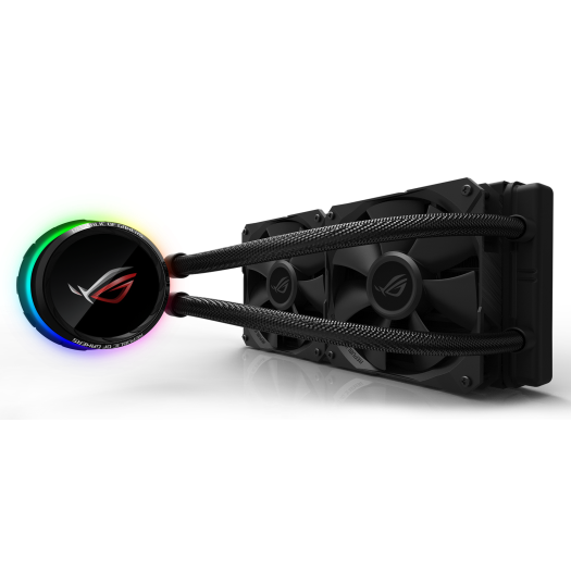 //// Asus | FN ROG RYUO 240 AIO liquid CPU cooler color OLED Aura Sync RGB 120mm Fan
