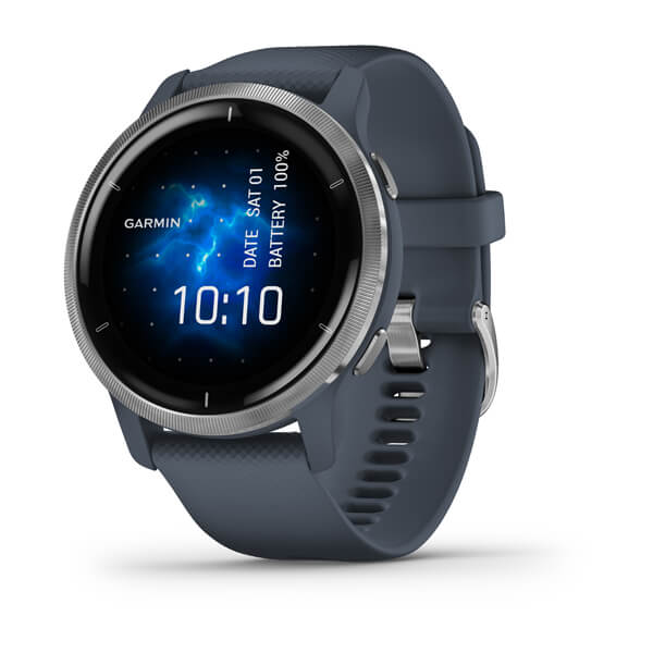 Garmin | Venu 2 GPS Smartwatch - Granite Blue | 010-02430-00
