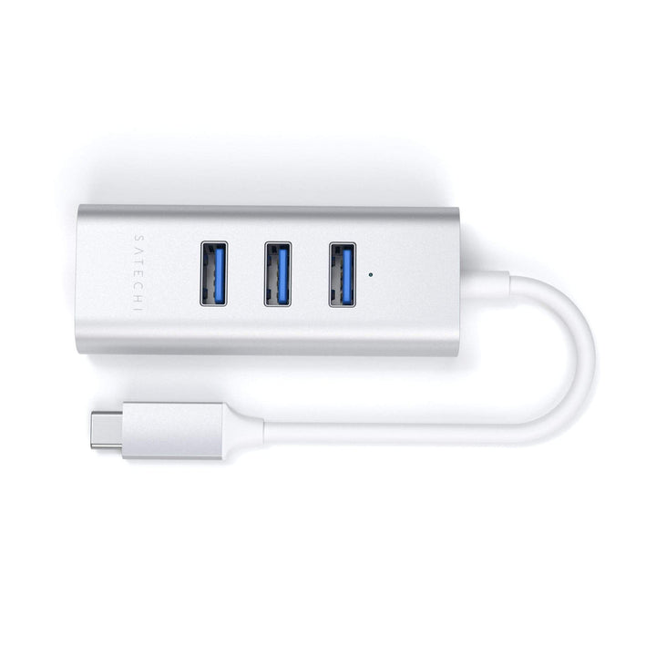 Satechi | Type-C 2-in-1 USB Hub with Ethernet - Silver | ST-TC2N1USB31AS