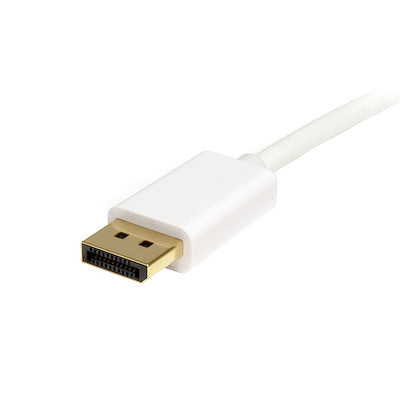 Startech | Mini Displayport 1.2 (M) - Displayport 1.2 (M) Cable 6ft/1.8m - White | MDP2DPMM2MW