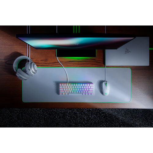 Razer | Huntsman Mini Gaming Keyboard RGB Backlit Linear - Mercury White | RZ03-03390400-R3M1