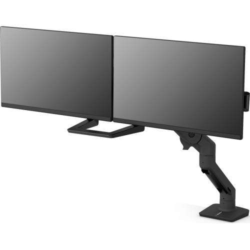 Ergotron | HX Desk Dual Monitor Arm Mount Black  up to 32" | 45-476-224