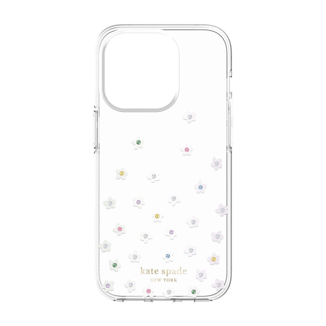 //// Kate Spade NY | iPhone 14 Pro - Protective Hardshell Case - Pearl Wild Flowers | KSIPH-223-WDFPR